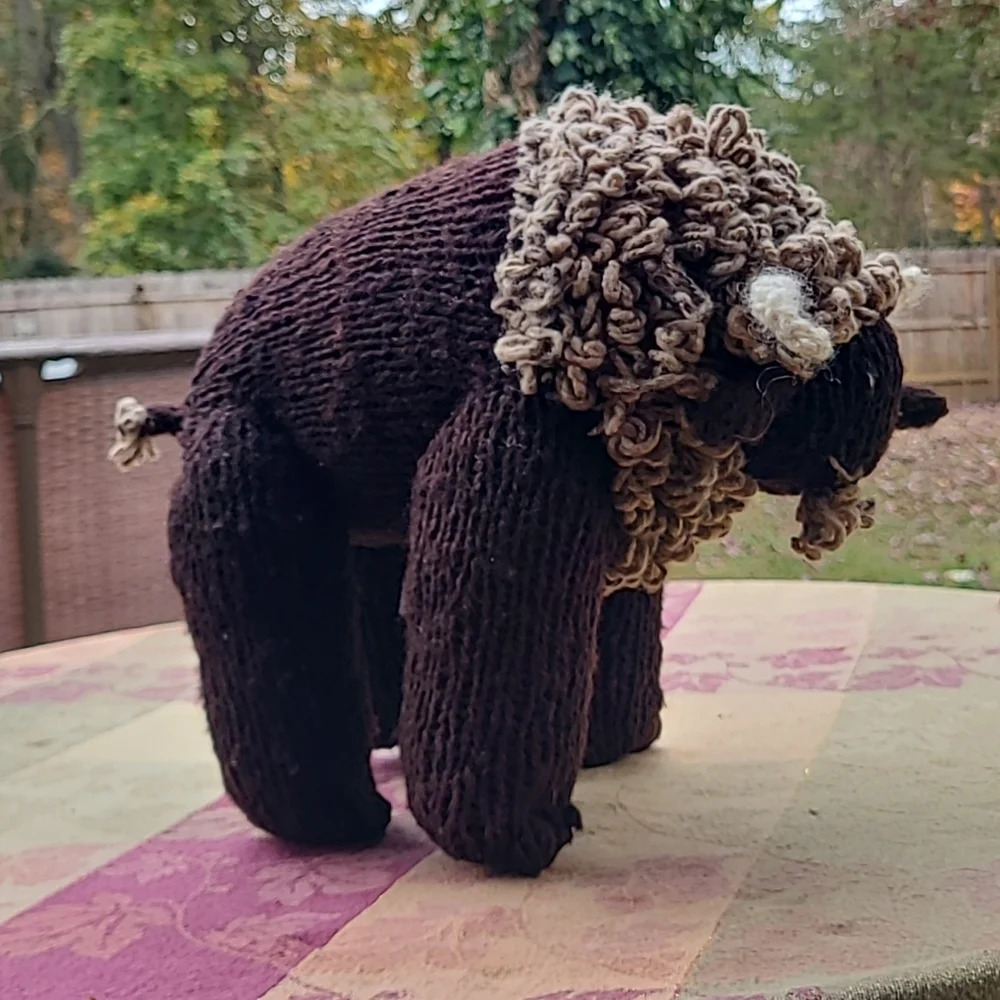 Buffalo hand knitted in Kenya large Beauty. Kenana Limited